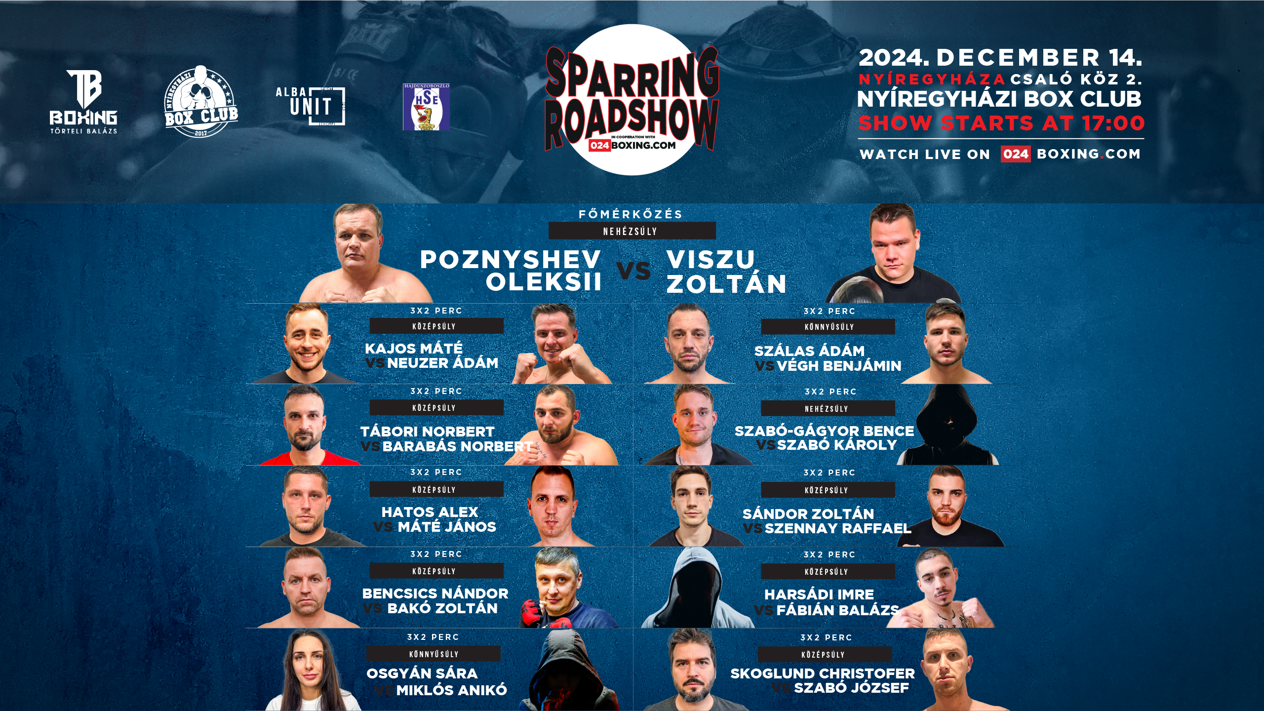 Sparring Roadshow – Törteli Box Klub, Nyíregyházi Box Klub, Hajdúszoboszló Box Klub