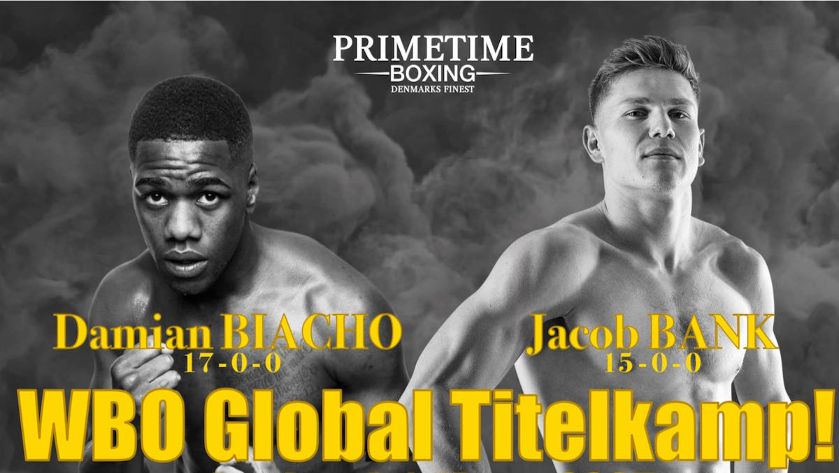 Jacob Bank vs. Damian Biacho this weekend for WBO Global title